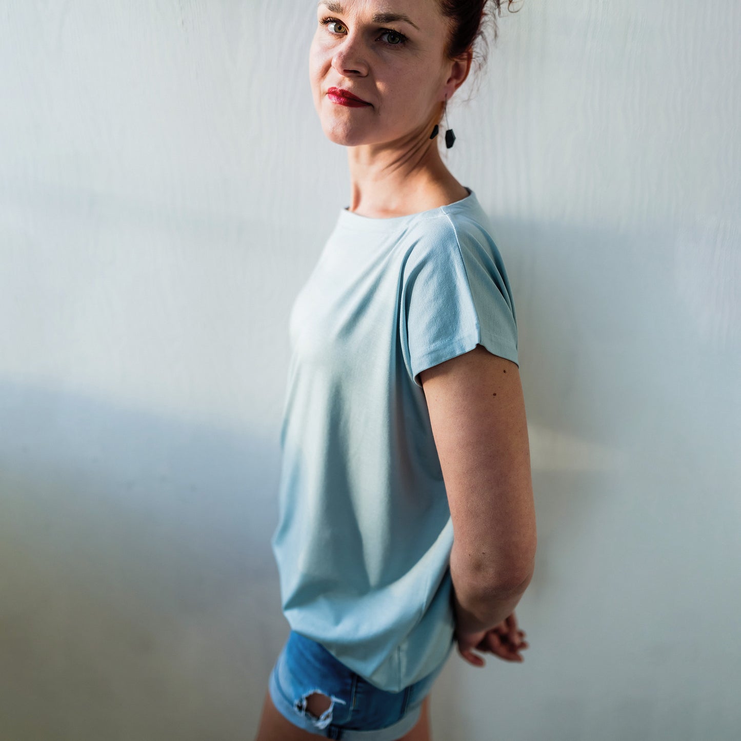 AMI top - blue mist